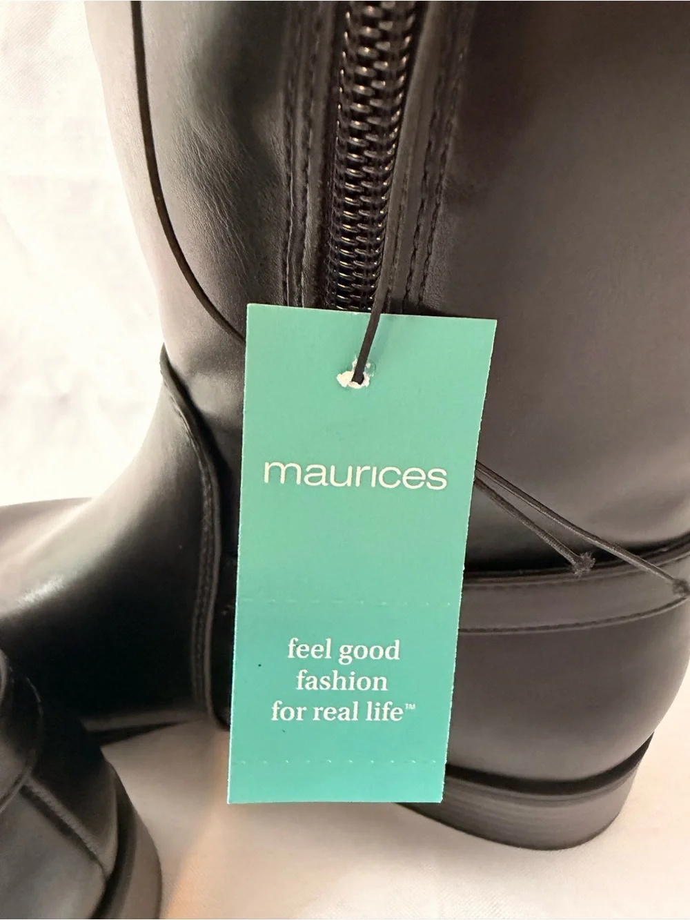 Maurices Two-Tone Black and Brown Over-the-Knee Boots